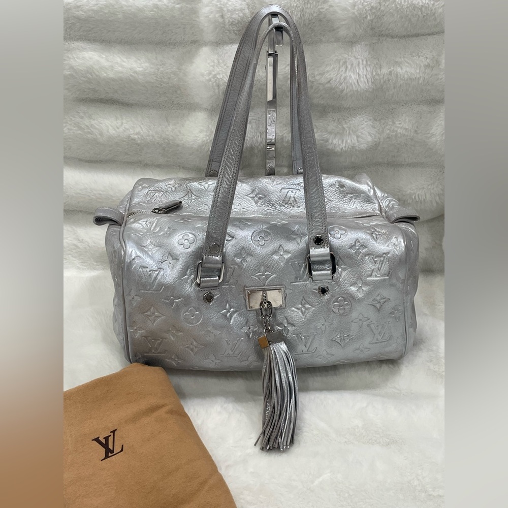 Louis Vuitton Limited Edition Silver Shimmer Comete Bag